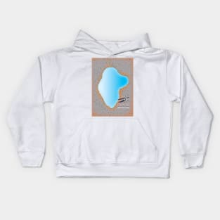 Heaven Lake North Korea & China map Kids Hoodie